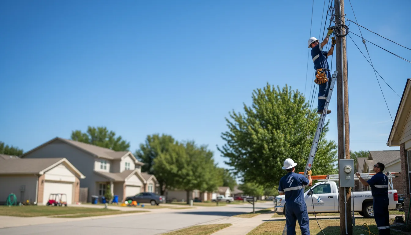 Residential electrician providing installation services in Delaware, OK